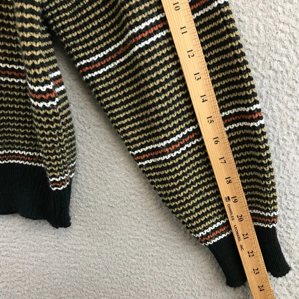 Vintage St Johns Bay Men's Striped‎ Sweater L Acrylic Green